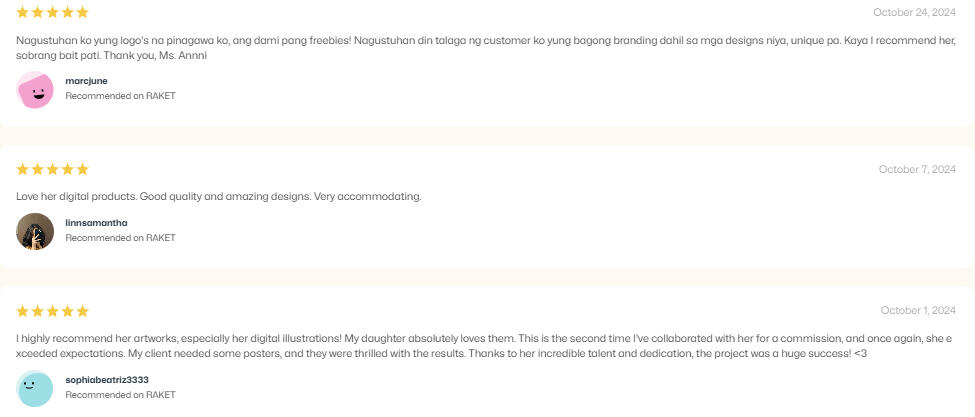 Recommendations from RaketPh